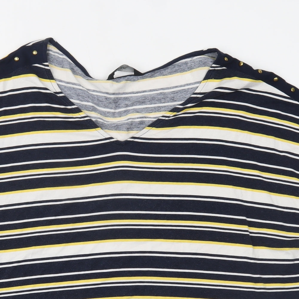 F&F Womens Blue Striped  Basic Blouse Size 18