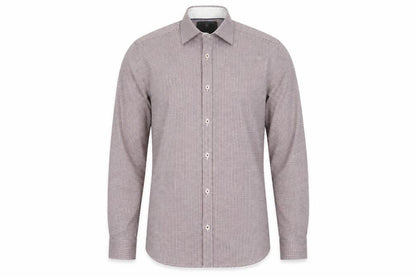 Mens UK Size 14.5 Marks and Spencer Red  Button-Up Long Sleeve Casual Shirt