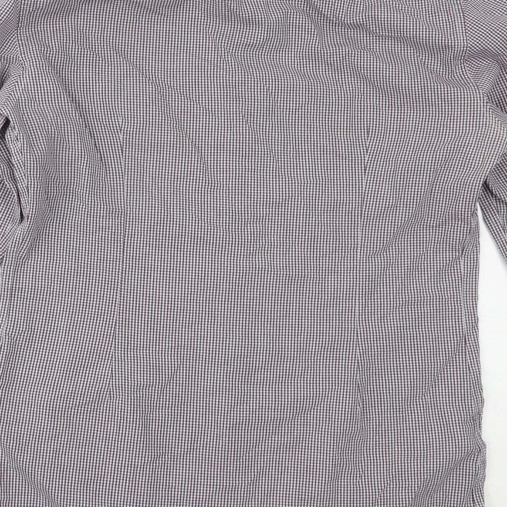 Mens UK Size 14.5 Marks and Spencer Blue  Button-Up Long Sleeve Casual Shirt