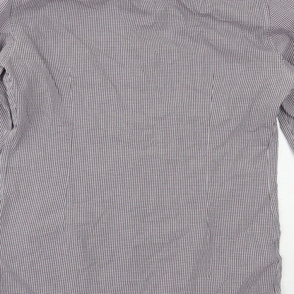 Mens UK Size 14.5 Marks and Spencer Blue  Button-Up Long Sleeve Casual Shirt