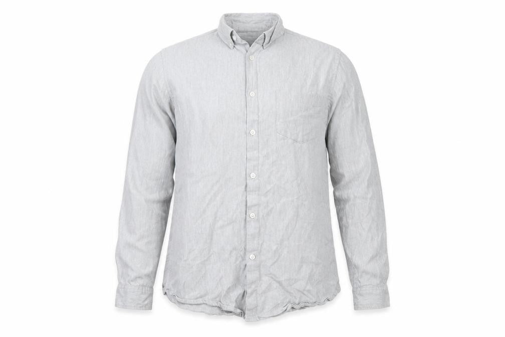 Mens UK Size S Primark Grey  Button-Up Long Sleeve Casual Shirt