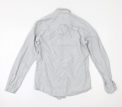 Primark Mens Grey    Button-Up Size S
