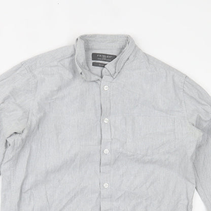 Primark Mens Grey    Button-Up Size S
