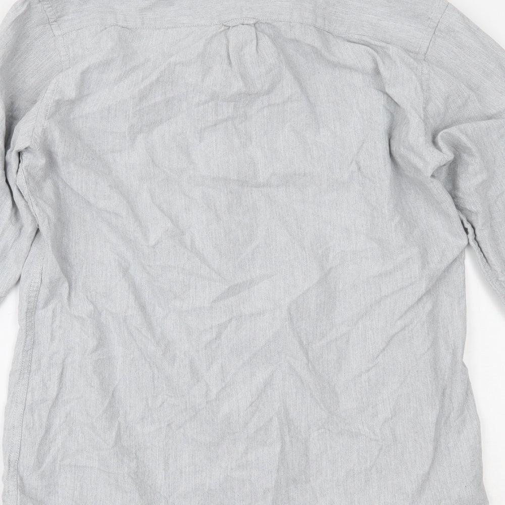 Primark Mens Grey    Button-Up Size S