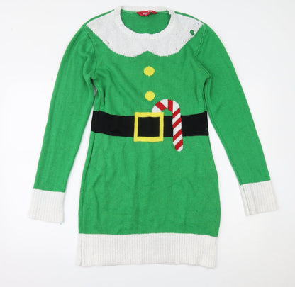 Jingle Bells Womens Green   Bodycon  Size M