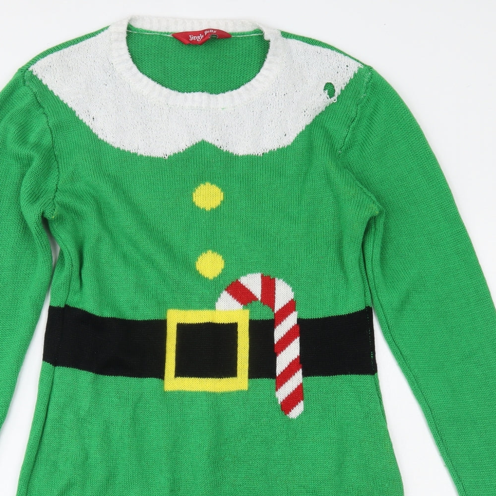 Jingle Bells Womens Green   Bodycon  Size M