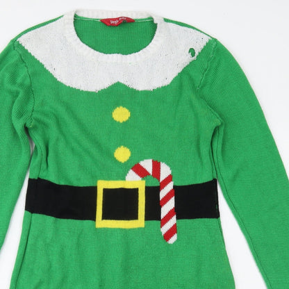 Jingle Bells Womens Green   Bodycon  Size M
