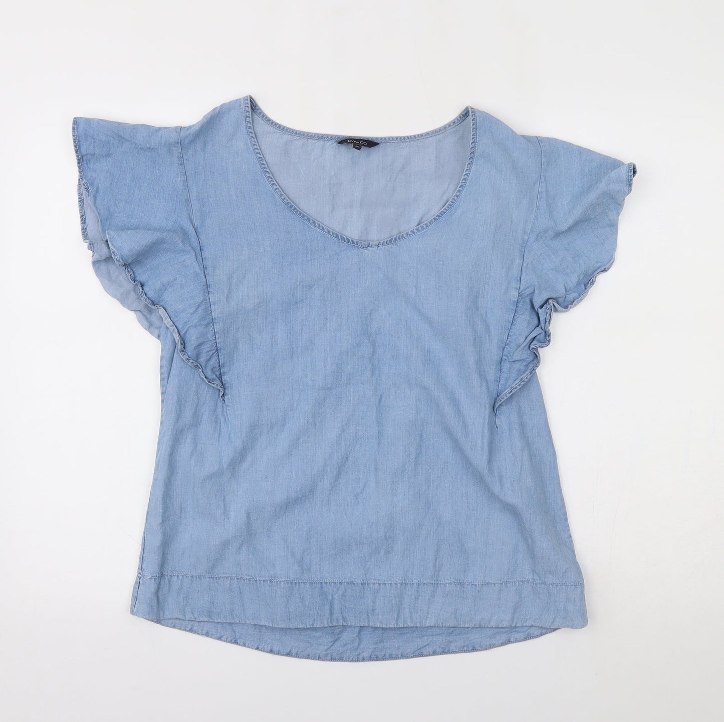 TRW&CO Womens Blue   Basic Blouse Size M