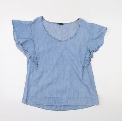 TRW&CO Womens Blue   Basic Blouse Size M