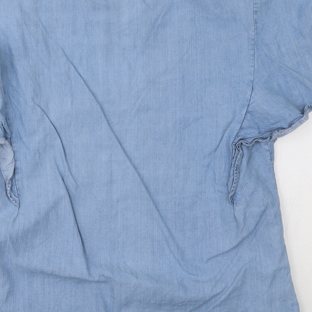 TRW&CO Womens Blue   Basic Blouse Size M