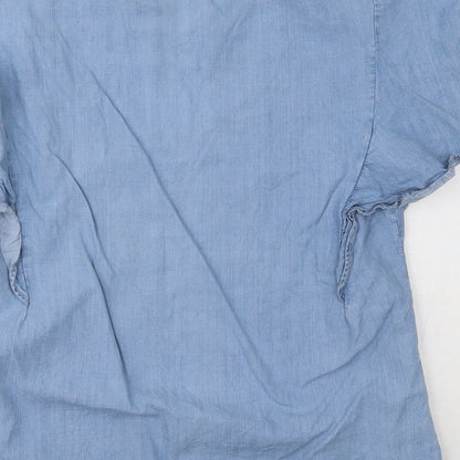 TRW&CO Womens Blue   Basic Blouse Size M