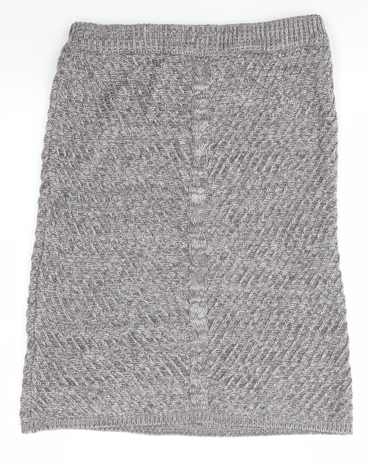 Bellfield Womens Grey   A-Line Skirt Size XS