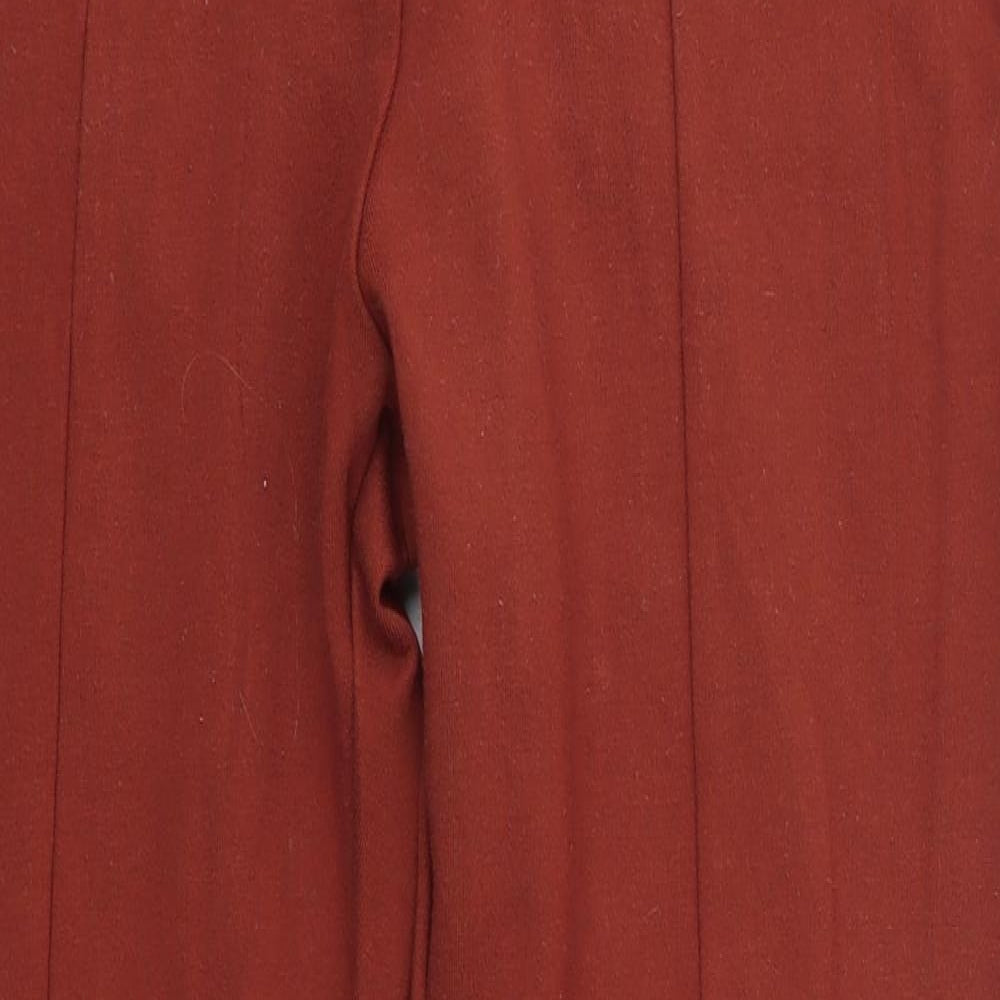 Womens UK Size 12 M&S Regular Fit Dress Pants Brown Trousers