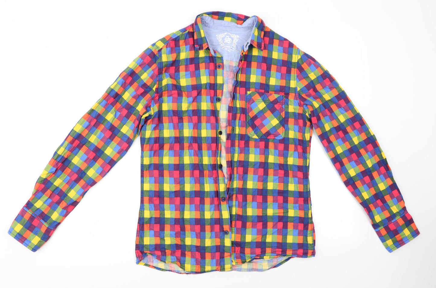 Primark Mens Multicoloured Check   Button-Up Size S