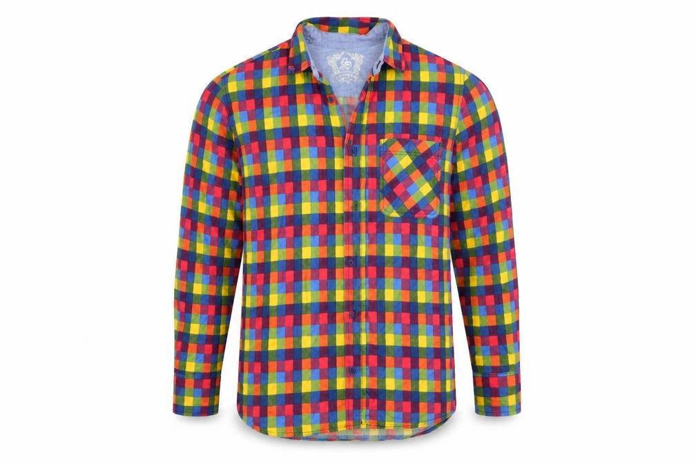 Mens UK Size S Primark Multicoloured  Button-Up Long Sleeve Casual Shirt