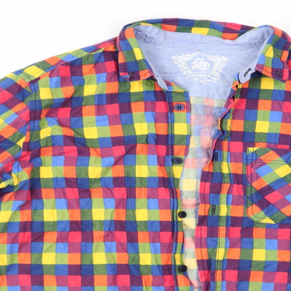 Primark Mens Multicoloured Check   Button-Up Size S