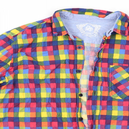 Primark Mens Multicoloured Check   Button-Up Size S