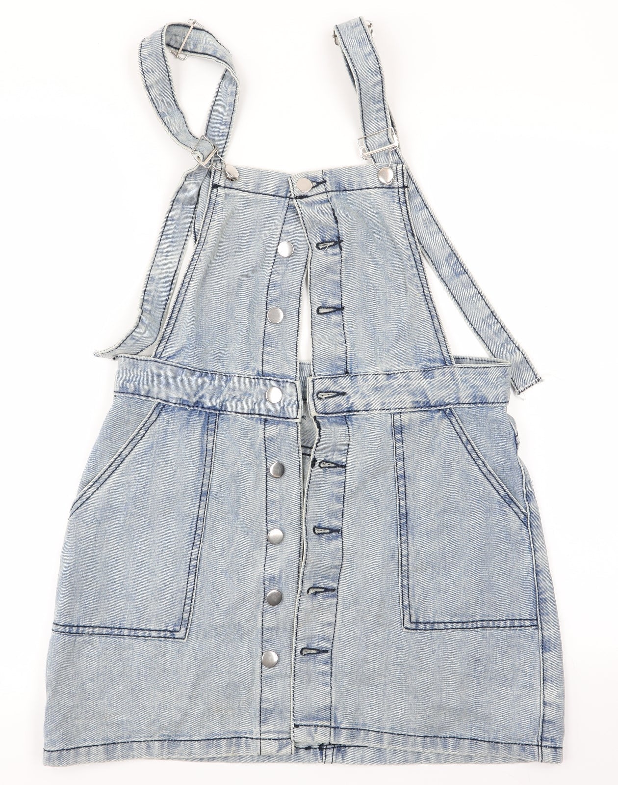 SheIn Womens Blue   Pinafore/Dungaree Dress  Size M