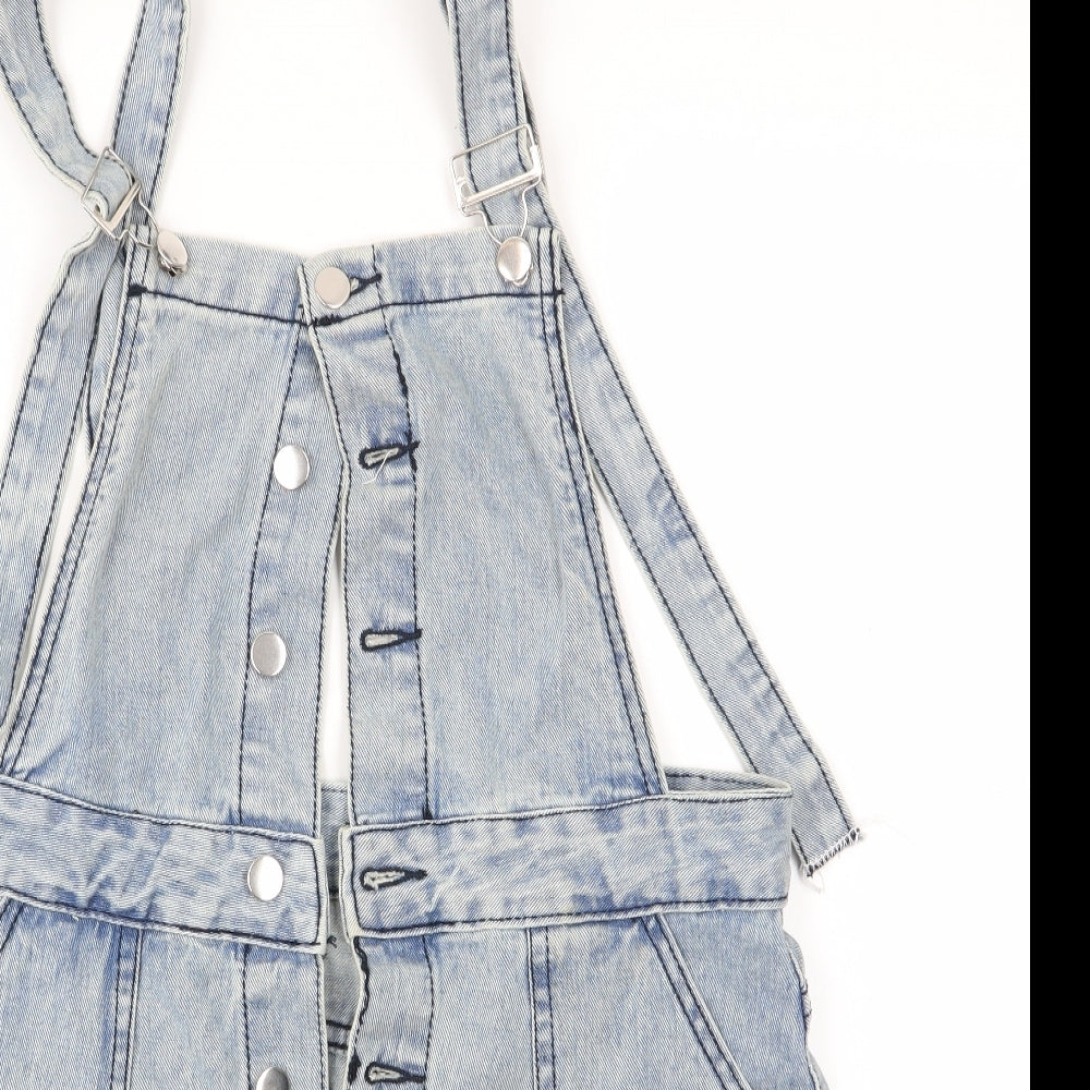SheIn Womens Blue   Pinafore/Dungaree Dress  Size M