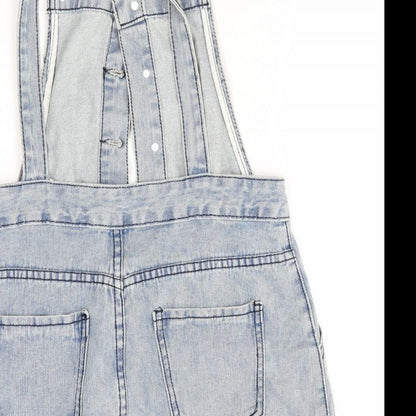 SheIn Womens Blue   Pinafore/Dungaree Dress  Size M