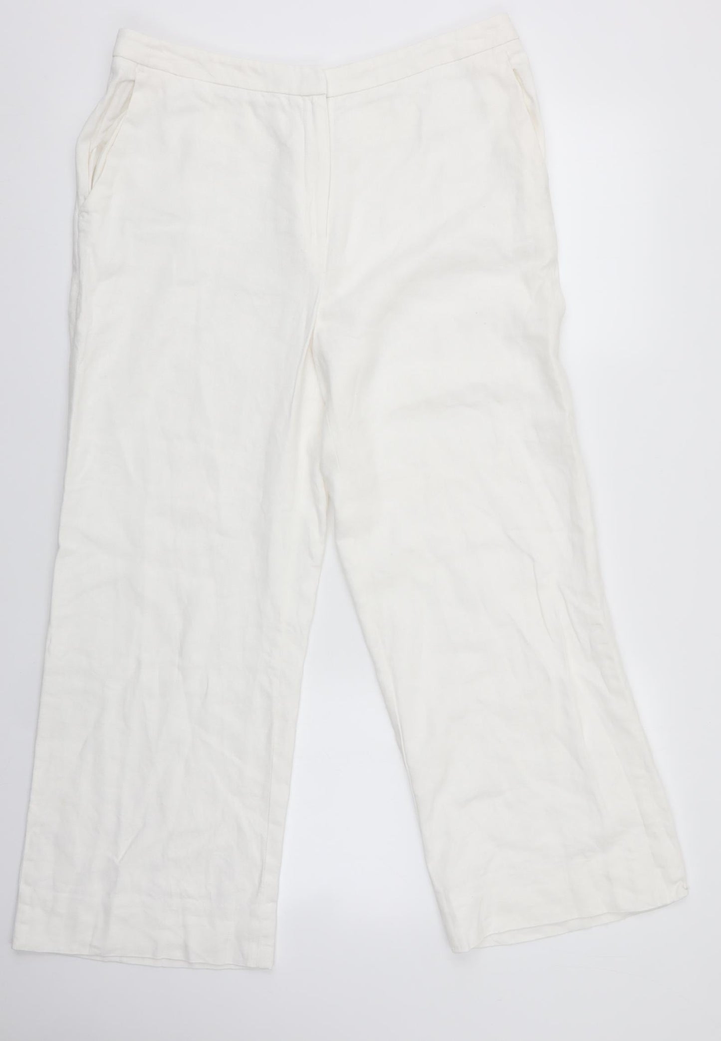 F&F Womens White   Trousers  Size 33 in L25 in
