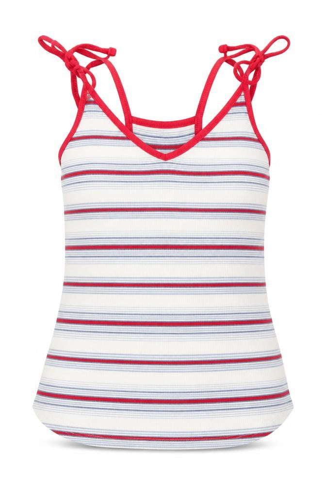 Front view of Universal Thread women’s multicoloured striped camisole blouse, size L