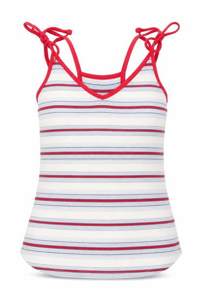Front view of Universal Thread women’s multicoloured striped camisole blouse, size L