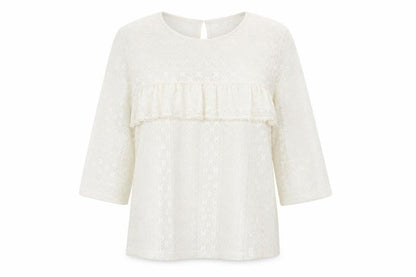 Womens UK Size L H&M Ivory Basic Blouse