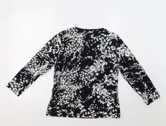 Mexx Womens Black Floral  Basic Blouse Size M
