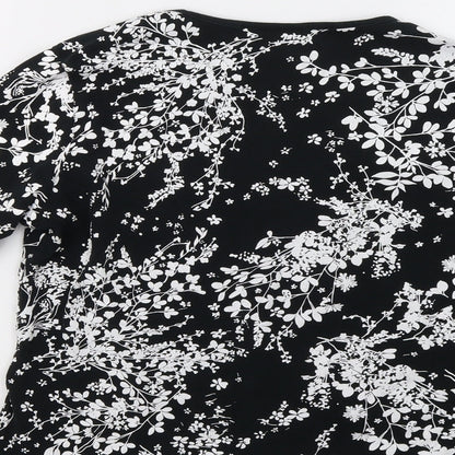 Mexx Womens Black Floral  Basic Blouse Size M