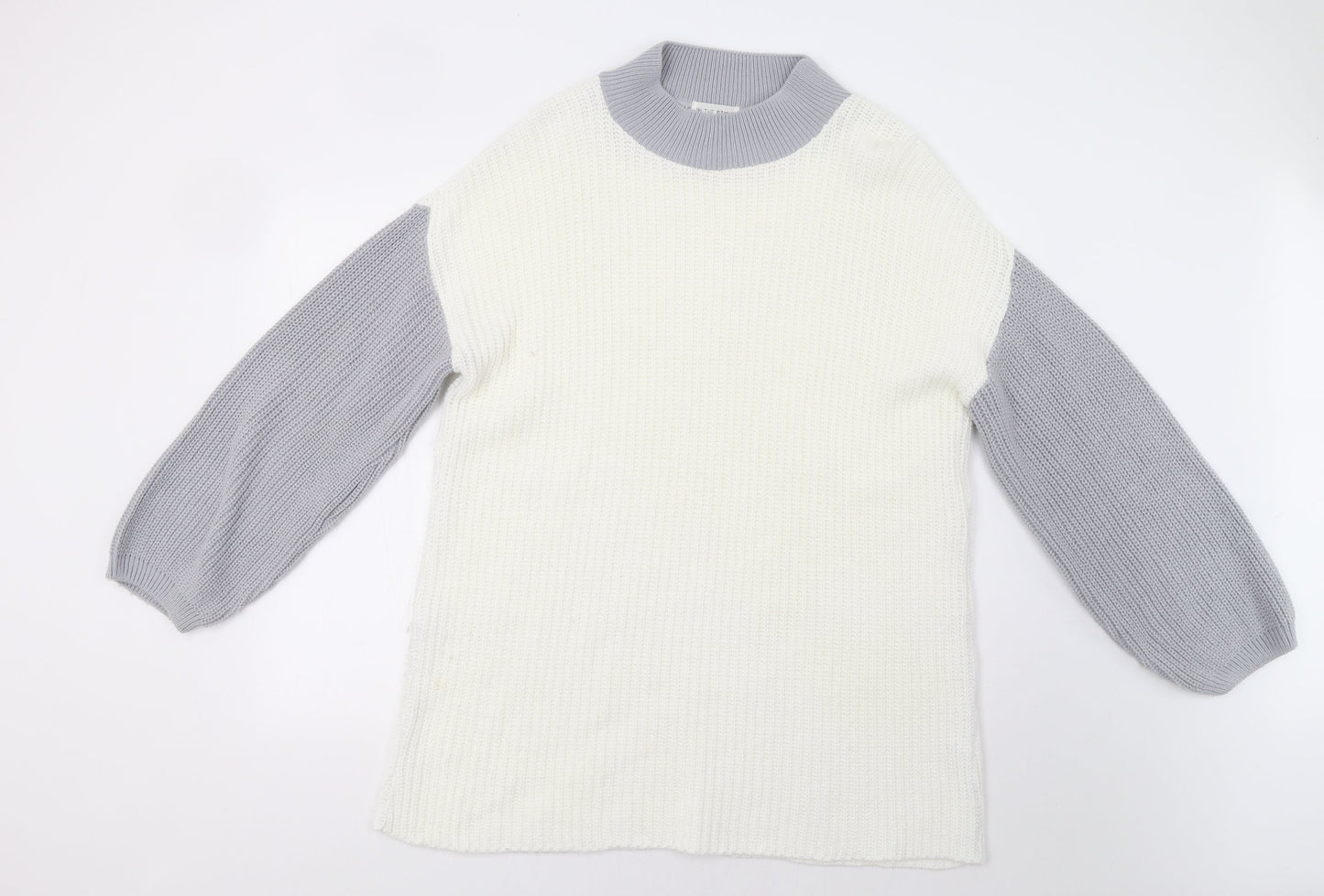 In the Style Womens White Colourblock  Jumper Dress  Size 8