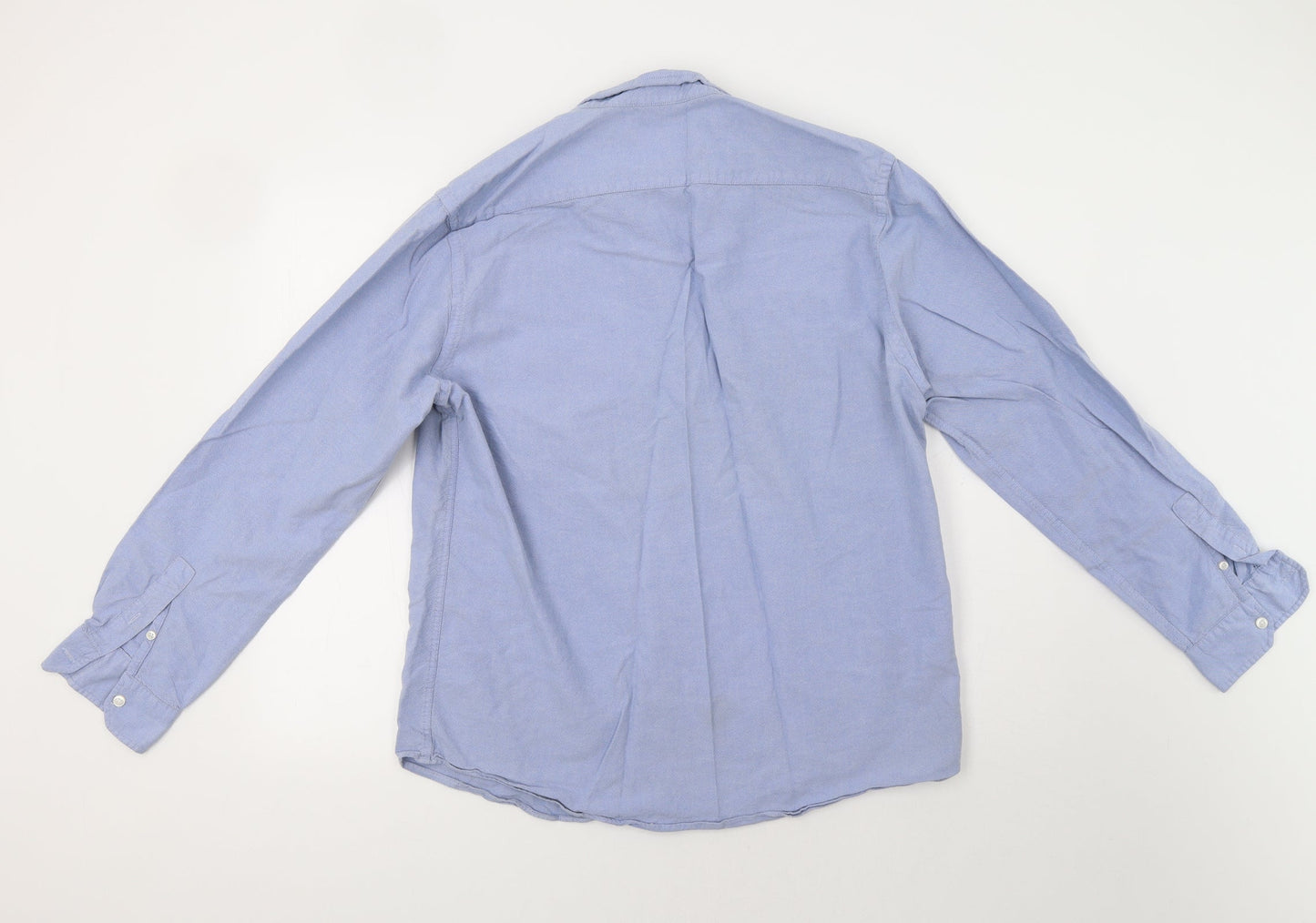 TU Mens Blue    Button-Up Size L