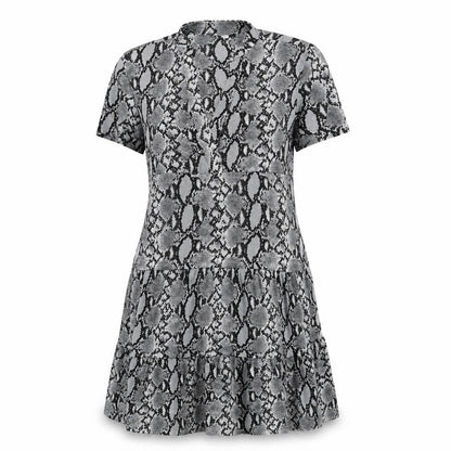 Preworn Womens Grey Animal Print  A-Line  Size M