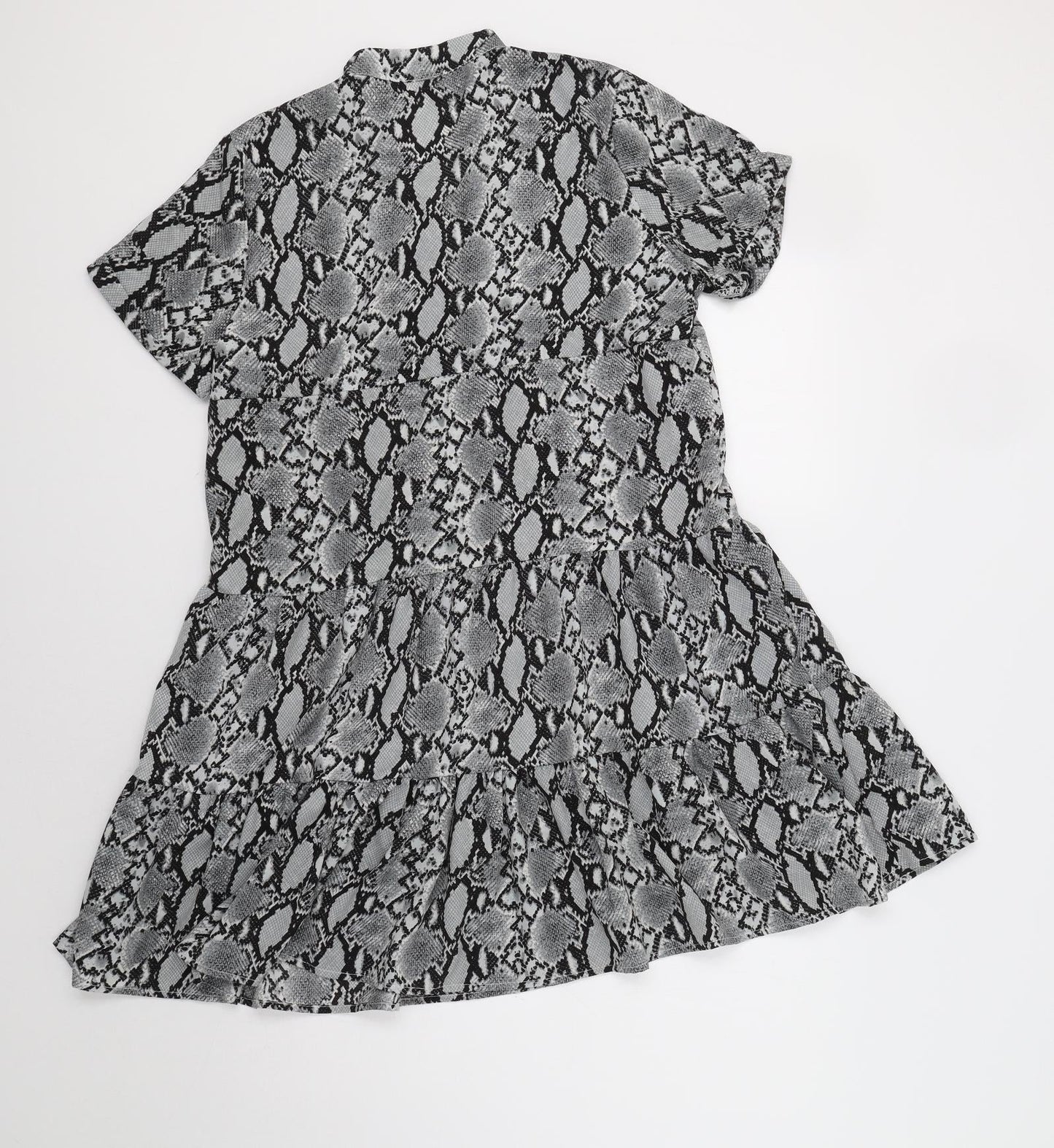 Preworn Womens Grey Animal Print  A-Line  Size M
