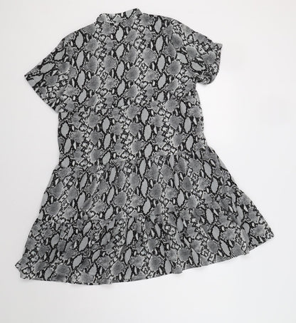 Preworn Womens Grey Animal Print  A-Line  Size M
