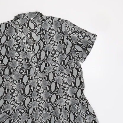 Preworn Womens Grey Animal Print  A-Line  Size M