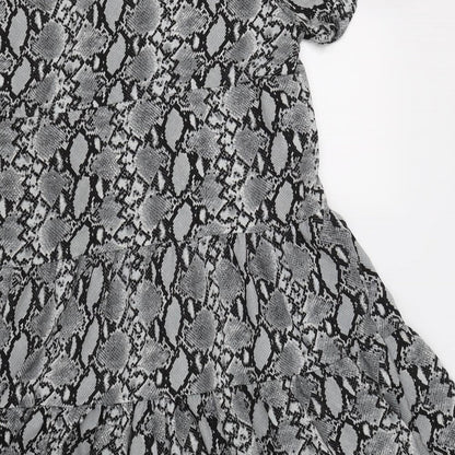 Preworn Womens Grey Animal Print  A-Line  Size M