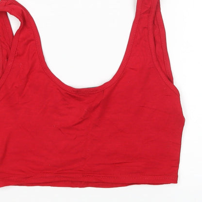 In the Style Womens Red   Cropped Tank Size 8