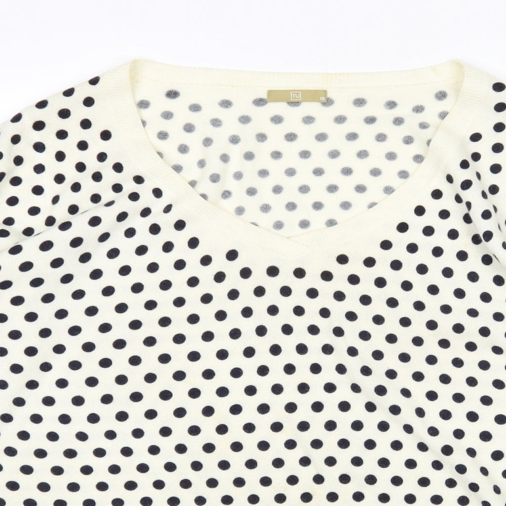 TU Womens Multicoloured Polka Dot  Pullover Jumper Size 18