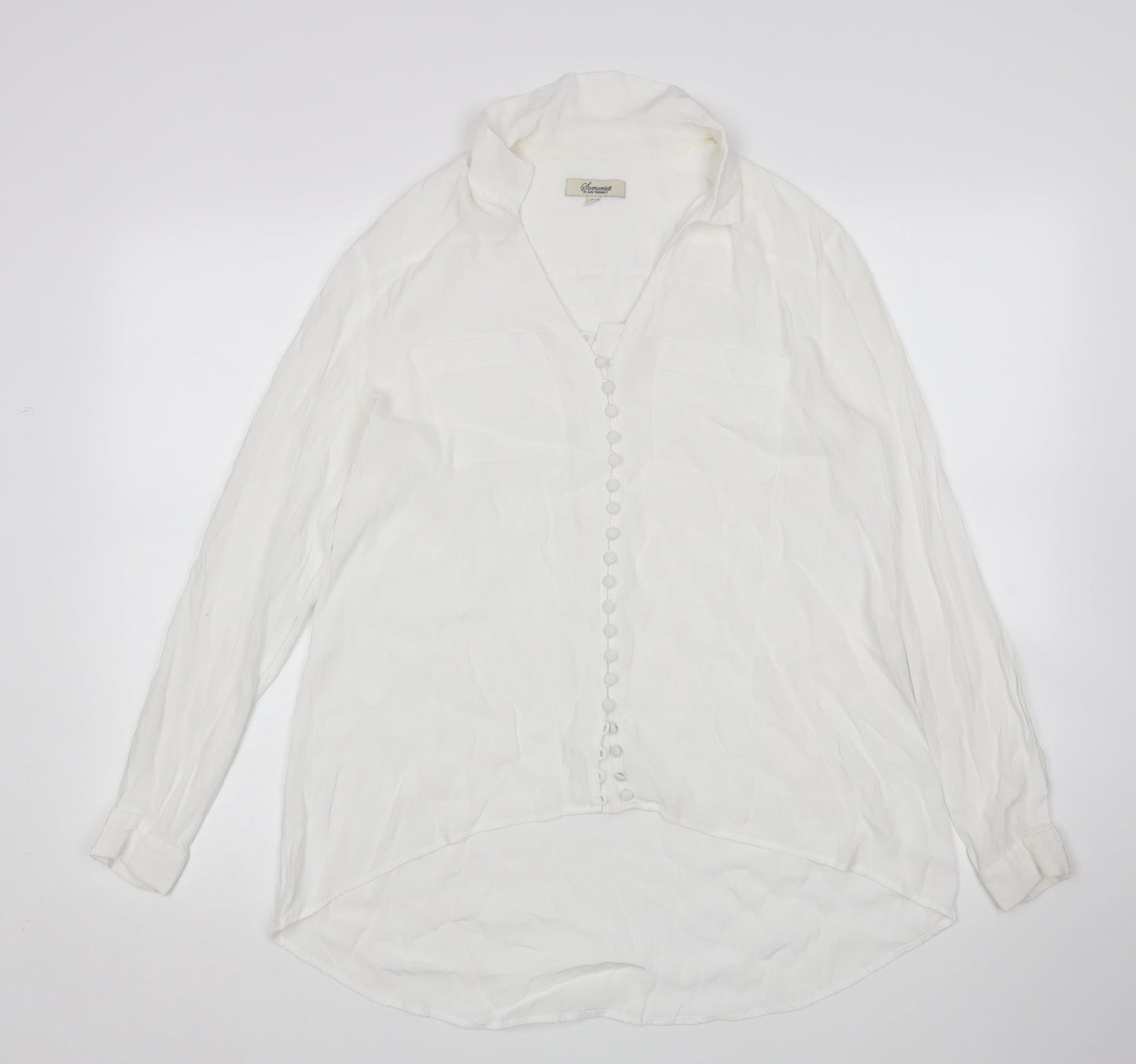Somerset Womens White   Basic Button-Up Size 8