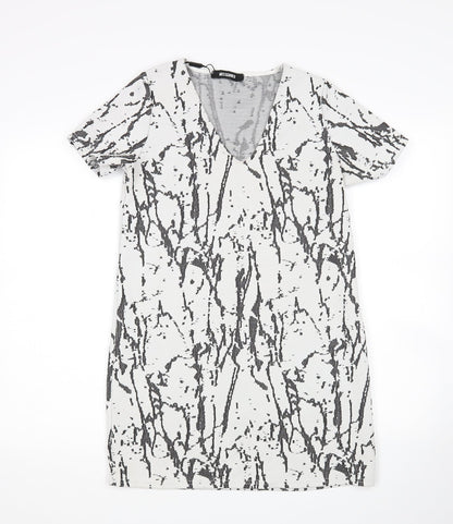 Missguided Womens Multicoloured Geometric  T-Shirt Dress  Size 6