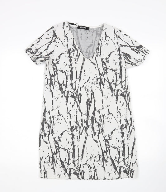 Missguided Womens Multicoloured Geometric  T-Shirt Dress  Size 6