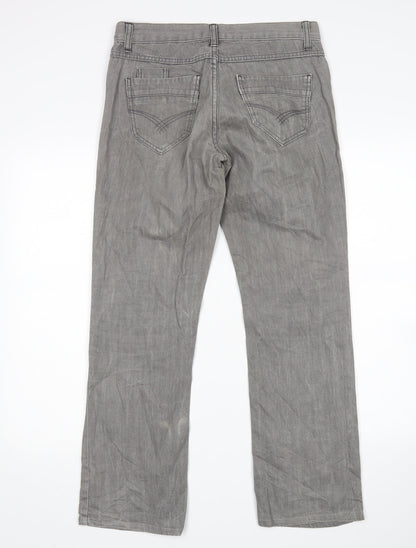 Womens UK Size 32 in Preworn Regular Fit Bootcut Grey Jeans