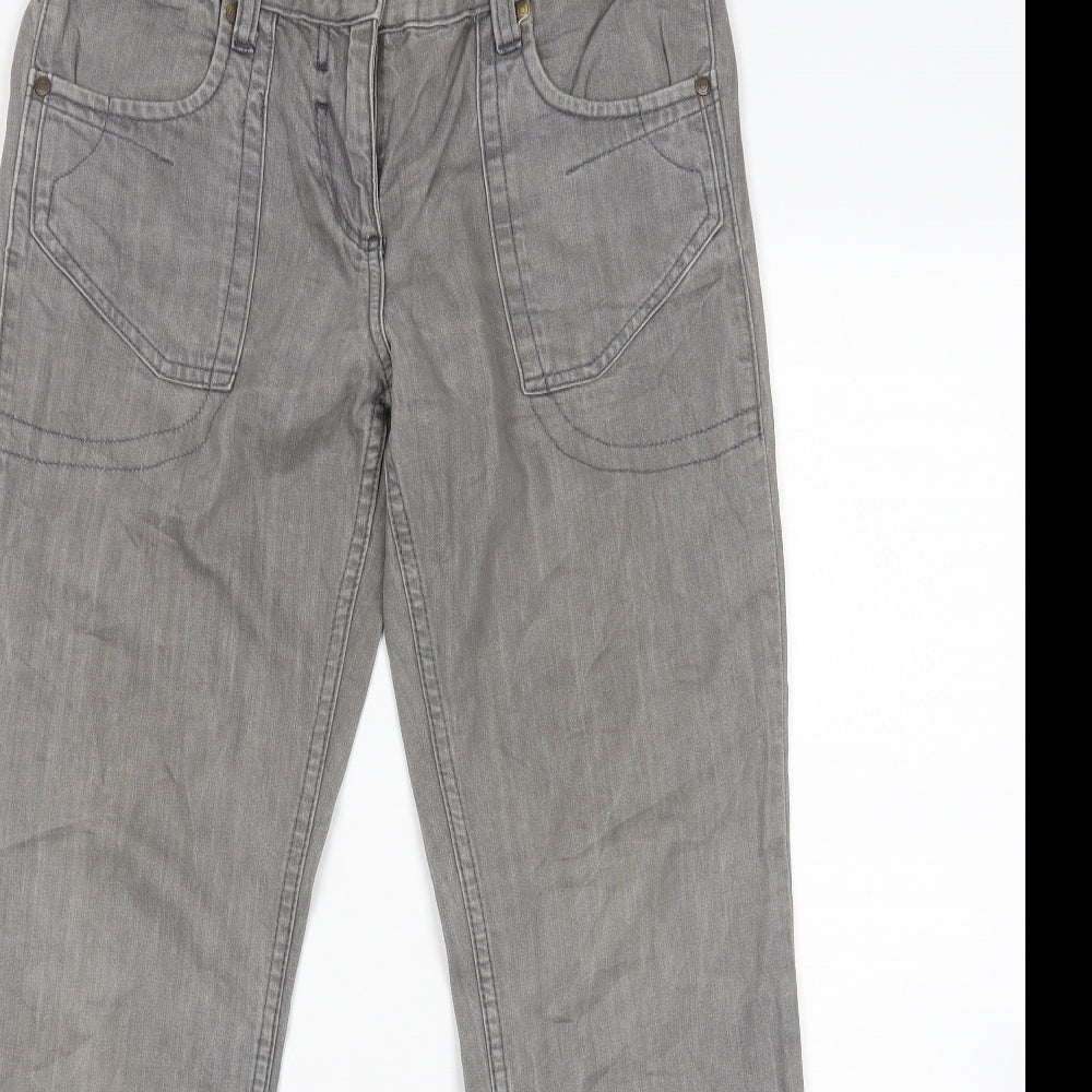 Womens UK Size 32 in Preworn Regular Fit Bootcut Grey Jeans