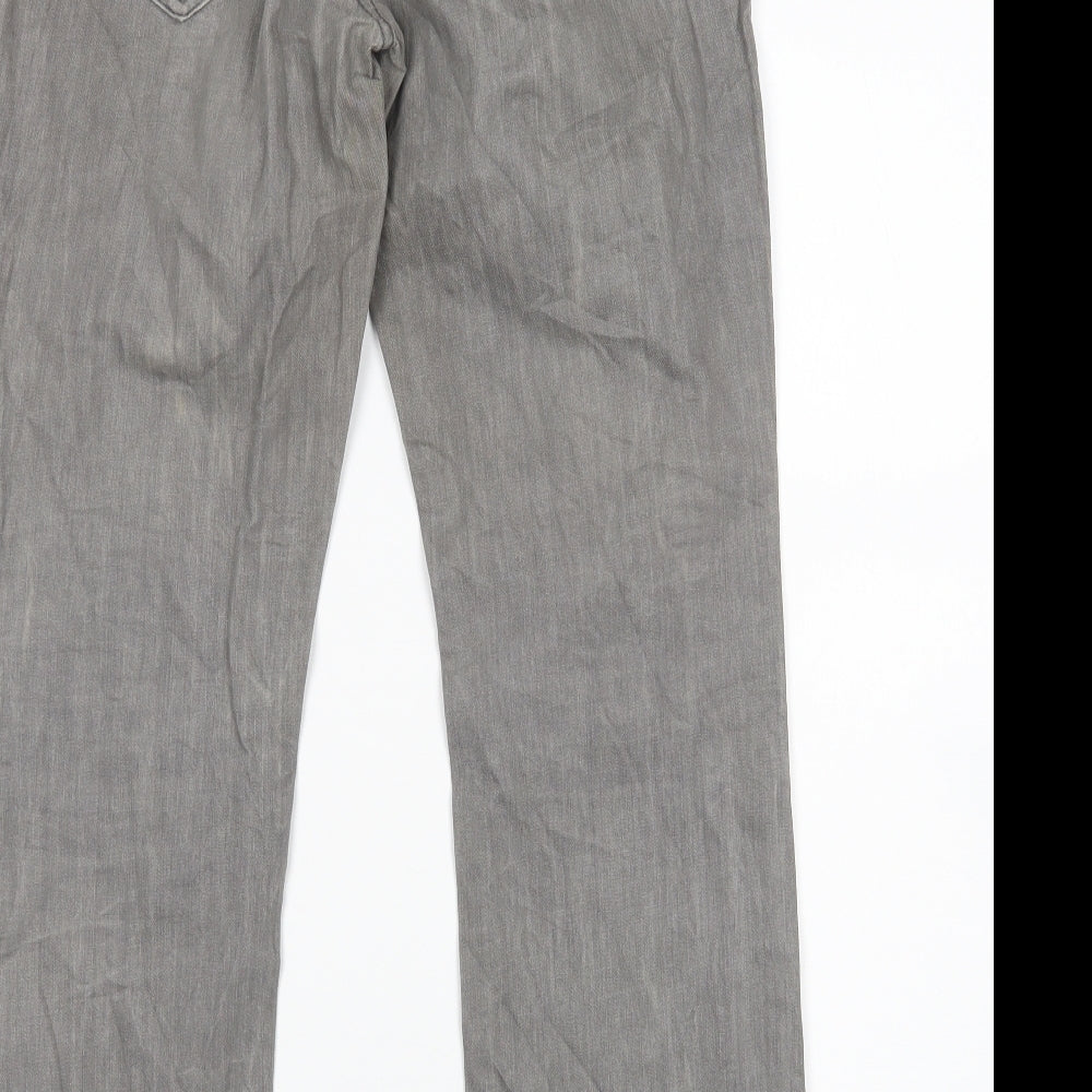 Womens UK Size 32 in Preworn Regular Fit Bootcut Grey Jeans