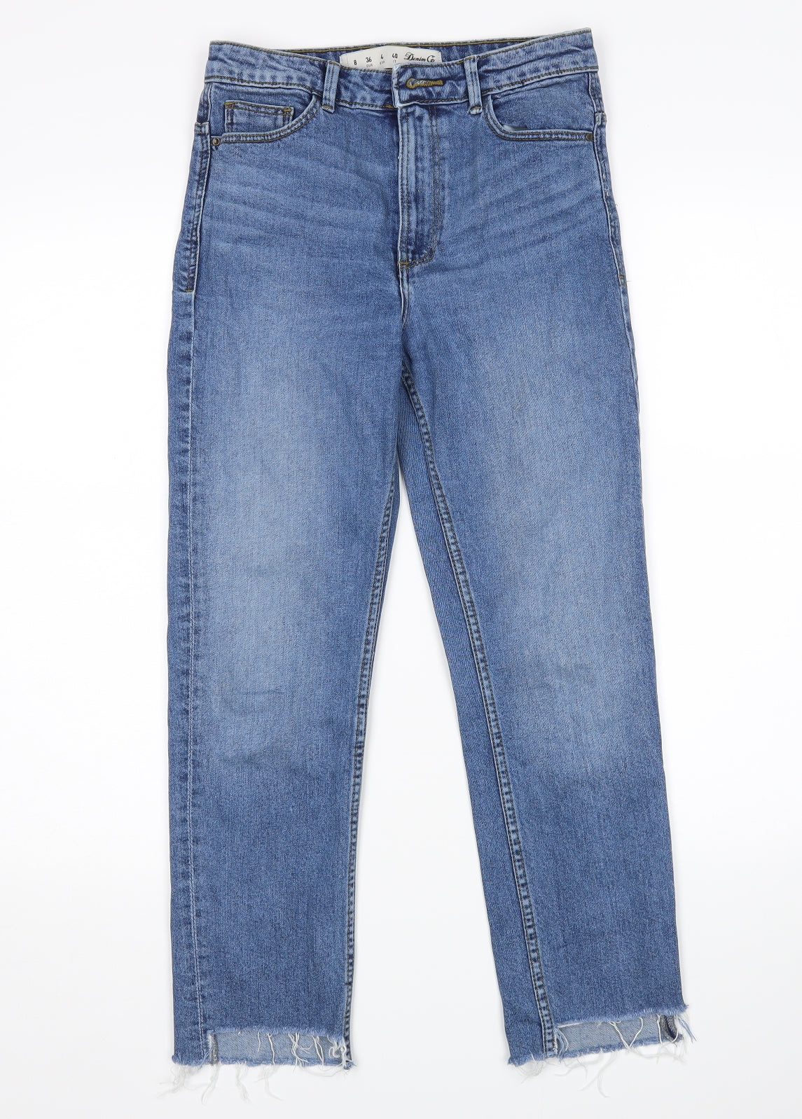 Denim CO Womens Blue   Straight Jeans Size 8 L26 in