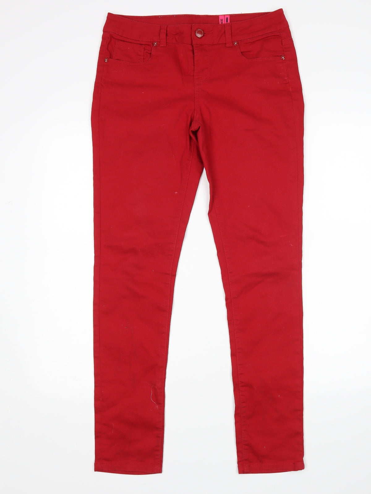Womens UK Size 10 YESYES Regular Fit Skinny Red Jeans