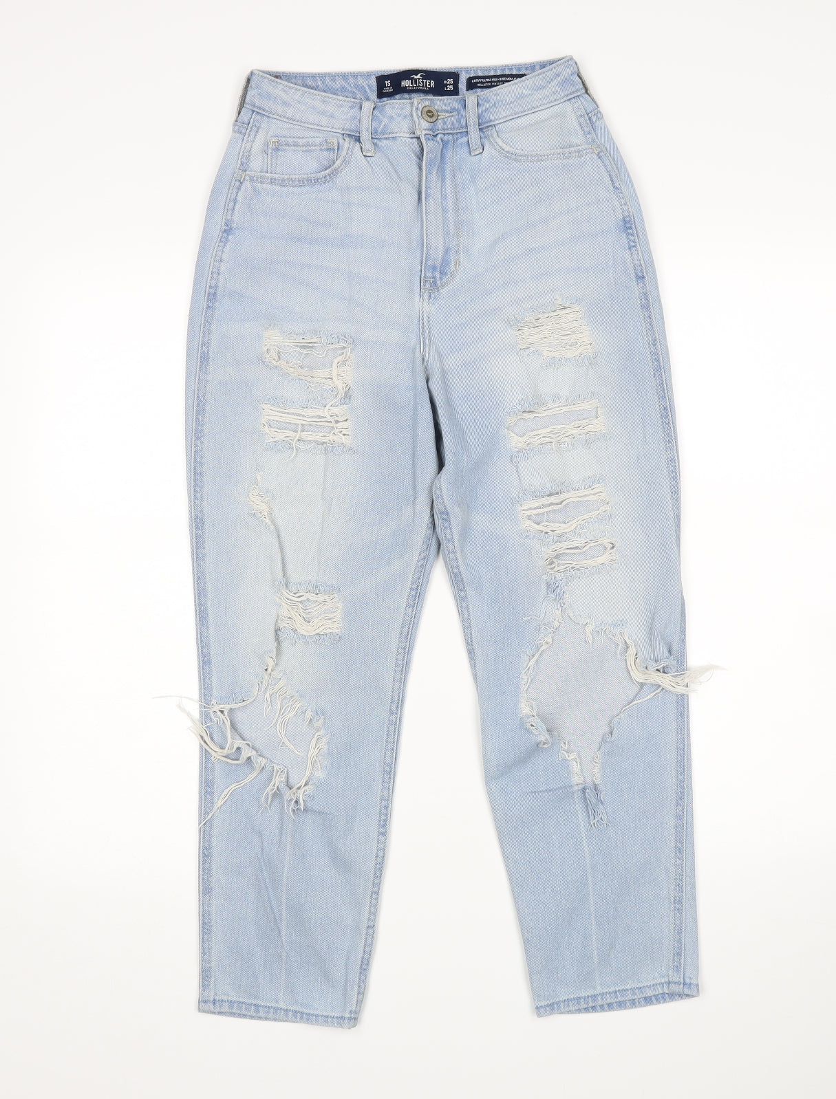 Hollister Womens Blue   Mom Jeans Size 25 in L25 in