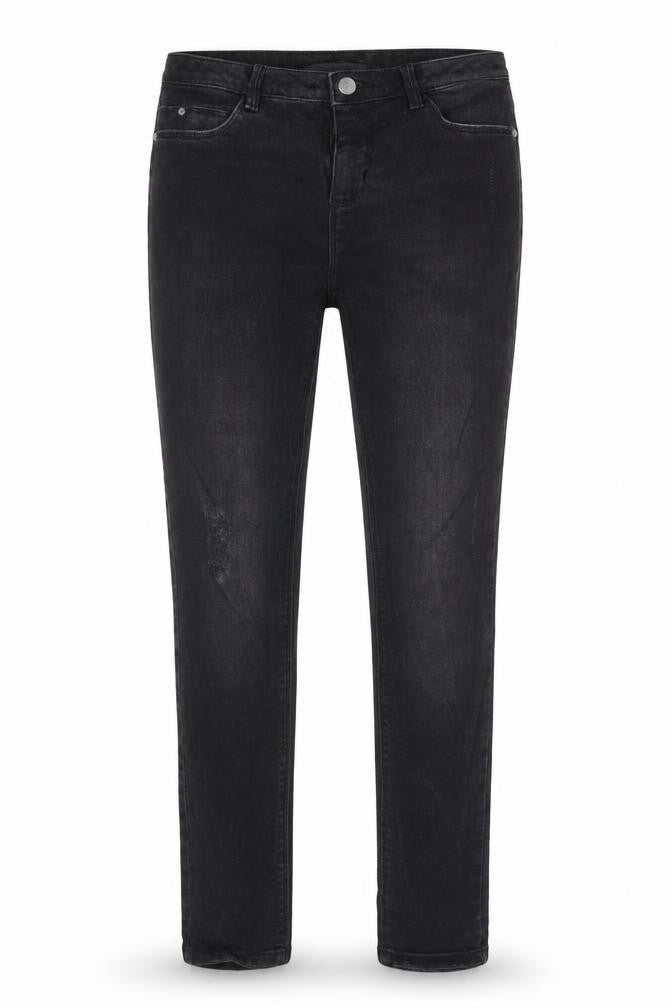 Front view of Clockhouse women’s black skinny jeans, size UK 8, 28-inch leg