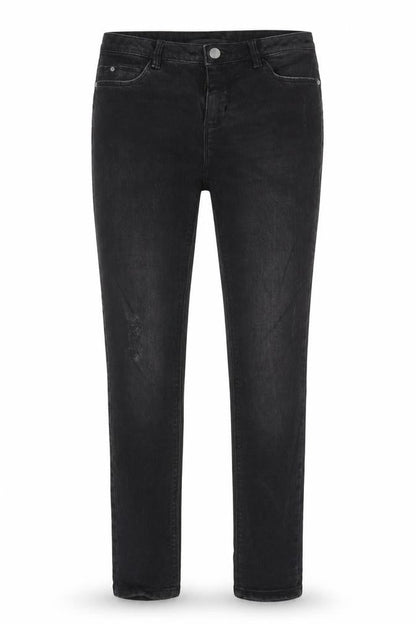 Front view of Clockhouse women’s black skinny jeans, size UK 8, 28-inch leg